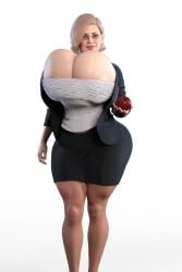 3d apple cleavage glasses hyper_breasts notoriouscrs principal suit