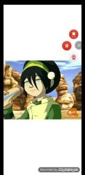 1boy 1girls 2d aang air_nomad airbender_tattoo animated avatar_legends avatar_the_last_airbender blowjob earth_kingdom english_text female female_focus game_cg hetero male male/female penis sound text the_avatar toph_bei_fong video zone