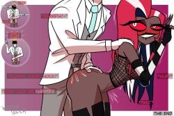 angel blush demon english_text faceless_male halo hazbin_hotel original_character red_sclera sex tagme velvette_(hazbin_hotel)