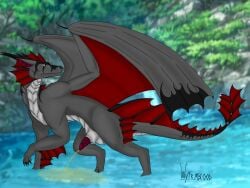 absurd_res bodily_fluids dragon feral genital_fluids hi_res male male_only mythological_creature mythological_scalie mythology peeing scalie sikav_farkas solo urine watersports wyirmblood