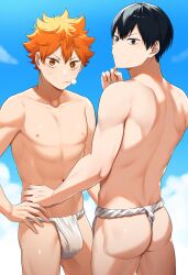 ai_generated akira_(pixiv63815367) gay haikyuu!! shoyo_hinata tagme tobio_kageyama yaoi