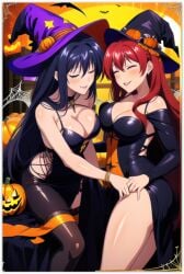 2females 2girls 2women ai_generated akeno_himejima girl_on_girl high_school_dxd lesbian_domination leslesbian_couple rias_gremory yuri yuri yuri