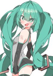 ass blush hatsune_miku thighhighs thighs uruti_2388