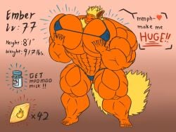 abs biceps big_breasts big_muscles bikini blue_eyes breasts female flareon large_breasts large_muscles muscles muscular muscular_arms muscular_female muscular_legs muscular_thighs pecs pokemon sakroe11