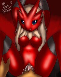 2009 blaziken blue_eyes breasts clitoris cum cum_in_pussy cum_inside female furry male mn_xenx nintendo penetration penis pokemon pokemon_(species) pokemon_rse pussy red sex spread_legs straight straight_hair vaginal_penetration