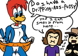 alternate_body_type anthro arin_hanson egoraptor furry game_grumps guyinhat jon_jafari the_woody_woodpecker_show winnie_woodpecker