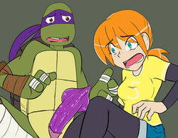 april_o'neil april_o'neil_(tmnt_2012) donatello female human male rainbow-flyer straight teenage_mutant_ninja_turtles tmnt_2012