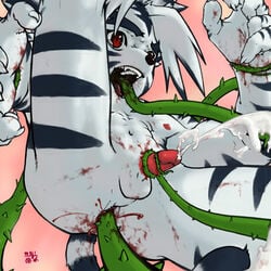 anal blood claws cum feline kogenta male male_only male_ryona mammal onmyou_taisenki penis tears tentacle tiger torture unknown_artist unknown_source young