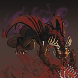 antlers aura blood death dragon gore horn ribs salthanath sulnar teeth wings