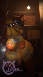 chica (fnaf) from five nights at freddy's by deanshornies