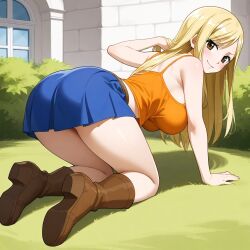 ai_generated blonde_hair clothed fairy_tail lucy_heartfilia white_skin