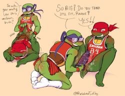 anal_sex blush brother brothers cheerleader_outfit cheerleader_uniform crying dildo donatello_(tales_of_the_tmnt) donatello_(tmnt) drooling imminent_penetration incest male male_only plap raphael_(tales_of_the_tmnt) raphael_(tmnt) relatedturtles tales_of_the_teenage_mutant_ninja_turtles tears teenage_mutant_ninja_turtles tongue_out turtle yagi_(art) yaoi