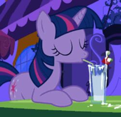 animated cum cum_in_container drinking edit equine female friendship_is_magic gokkun horn kevinsano my_little_pony straight_hair twilight_sparkle_(mlp) unicorn