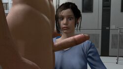 big_penis big_penis_adoration claire_redfield female nurse resident_evil_2_remake