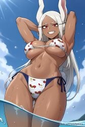 ai_generated aichat beach bikini boku_no_hero_academia bunny_ears bunny_girl ecchi mirko pinku pinku.ai pinkuai rumi_usagiyama