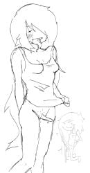 1girl 1girls 25mglexi adventure_time blush blush_lines clit_dick clitoral_futa doodle drool erect_clitoris erection fangs futanari levitation long_clitoris long_hair long_tongue looking_at_viewer marceline no_panties no_pants no_underwear nymphiaheart prehensile_tongue pubes pubic_hair self_upload shirt_only sketch tank_top vampire_girl