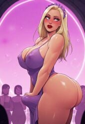 ai_generated ametraxus bachelor_party bimbo blonde_hair blonde_hair futanari huge_ass huge_breasts jessica_jensen milf mother public voluptuous