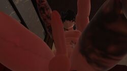 1boy 1man cock cock_focus cock_worship dick down_angle driving focus_on_penis from_below male male_only massive_penis penis vrchat vrchat_avatar vrchat_model