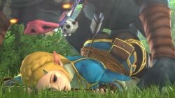 1boy 1girls 3d absurdly_large_cock ambiguous_penetration animated arrow arrow_(weapon) ass ass_up_face_down big_ass blonde_hair blood blood_pool blood_puddle blue_eyes bokoblin bokoblin_(breath_of_the_wild) bouncing_ass breath_of_the_wild clothed_sex dead death doggy_style elf_ears empty_eyes face_down_ass_up female_death fingerless_gloves fully_clothed gloves gore guro gurochanop interspecies monster monster_cock monster_male monster_rape necrophilia nintendo open_mouth penis pointy_ears princess_zelda rape raped_by_monster snuff sound the_legend_of_zelda video zelda_(breath_of_the_wild)