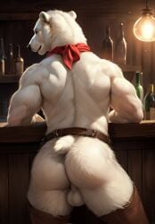 ai_generated ass balls bum cowboy furry male_only polar_bear