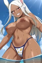 ai_generated aichat beach boku_no_hero_academia bunny_ears bunny_girl exhibitionism hentai mirko nude pinku pinku.ai pinkuai rumi_usagiyama