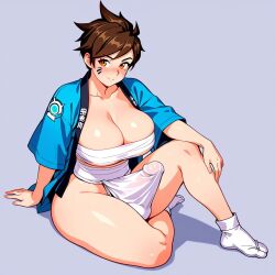 1futa ai_generated ass ass big_ass big_breasts big_butt breasts erection erection_under_clothes erection_under_loincloth fundoshi fundoshi_futanari fundoshilover101 futanari happi_(clothing) huge_ass huge_breasts huge_butt loincloth overwatch sarashi tracer