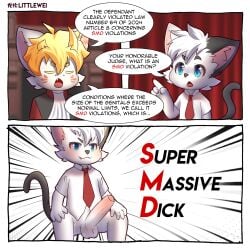 absurd_res anthro big_penis clothing comic dialogue domestic_cat dragon duo english_text felid feline felis genitals hi_res humanoid male mammal meko mythological_creature mythological_scalie mythology penis scalie school_uniform solo text uniform xiaoahwei_(artist)