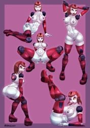 1girls android big_ass big_breasts breasts courtney_gears gruulguy heel_boots makeup nipples nude nude_female pussy ratchet_and_clank robot robot_girl robot_joints