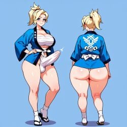 1futa ai_generated ass ass big_ass big_breasts big_butt breasts erection erection_under_clothes erection_under_loincloth fundoshi fundoshi_futanari fundoshilover101 futanari happi_(clothing) huge_ass huge_butt loincloth mercy overwatch sarashi