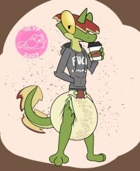 anthro diaper diaper_fetish dragon flapple male male_only pokémon_(species) pokemon pokemon_(species) reptile