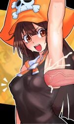 1boy 1girls arc_system_works arm_up armpit armpit_fetish armpit_job armpitjob big_breasts big_penis breasts champchidi cum cumming dick female guilty_gear guilty_gear_xrd hat large_penis light-skinned_female light-skinned_male light_skin male may_(guilty_gear) oral penis veiny_penis