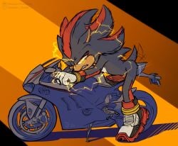 chaos_energy clenched_teeth frottage male_only motorcycle obsidianthedrake rubbing rubbing_on_object rubbing_penis shadow_the_hedgehog solo_male sonic_(series) sonic_the_hedgehog_(series)