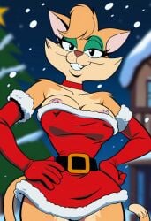 ai_generated catgirl christmas fantomcat female female_only furry tabitha_wildcat xmas