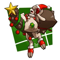 1futa :d anthro balls bodohcibai cavity_storage christmas cock_and_balls_torture demon furry futa_only futanari goat happy hyper hyper_breasts hyper_penis nipple_insertion penis presents self_upload solo star urethral_insertion