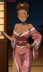 1girls accurate_art_style ai_generated areola_slip areolae avatar_legends avatar_the_last_airbender bare_shoulders bedroom big_breasts blue_eyes blush braid braided_hair breasts brown_hair brown_nipples bukkake chocker choker dark-skinned_female dark_skin dress embarrassed exposed_breasts female female_focus grin hair_ornament half-closed_eyes happy hard_nipples hi_res horny indoors inviting inviting_to_sex japanese_clothes katara keoenl kimono kimono_lift light looking_at_viewer male medium_breasts nickelodeon nicktoons nipples no_bra no_panties pelvic_curtain sexy short_hair smile smug standing subscribestar sweat sweating tan_body tan_skin tongue_out waiting water_tribe wide_hips