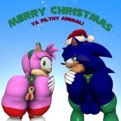 3d 3d_(artwork) accidental_holly alternate_version_available amy_rose anthro anus ass backsack balls big_butt bubble_butt candy christmas christmas_clothing christmas_headwear clothing dessert duo eulipotyphlan female female_penetrated genitals hand_on_butt hat headgear headwear hedgehog holidays holly_(plant) jingle_belle_amy legwear looking_at_viewer looking_back looking_back_at_viewer male male_penetrated mammal pattern_clothing pattern_legwear pattern_stockings plant potatermino potatermino_(artist) presenting presenting_hindquarters santa_hat sega smile smiling_at_viewer smug_grin sonic_(series) sonic_the_hedgehog sonic_the_hedgehog_(series) spread_butt spreading stockings striped_clothing striped_legwear striped_stockings stripes tail thick_thighs vulva