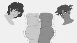 artist_upload black_and_white competitive_intercourse competitive_sex drawingmenace frot frottage frotting gay gay_male gay_sex hate_fuck hate_sex humping male/male rivals self_upload sweaty yaoi