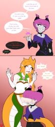 1futa 1girls bad_end blush blushing_profusely cafe_risque caught_in_the_act defeated_female defeated_villainess domination_loss druid eryss_(cafe_risque) female frantic freckles_on_breasts freckles_on_face fucked_into_submission fucked_senseless futanari half_dragon implied_deepthroat implied_fellatio implied_oral instant_loss instant_loss_2koma jinx_(dc) knotted_penis monarch_breaker orange_hair pale-skinned_futa partially_clothed partially_undressed precum precum_drip shy simple_background simple_coloring teen_titans