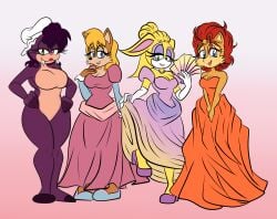 4girls :3 alicia_acorn anthro archie_comics blonde_hair chipmunk coyote demichan furry georgette_walrus group hi_res mammal marie_d'coolette milf mobian mobian_(species) mobian_chipmunk mobian_rabbit mother_(lore) mrs_rabbot rabbit red_hair sega sonic_(series) sonic_the_hedgehog_(archie) sonic_the_hedgehog_(comics) sonic_the_hedgehog_(series) yellow_fur