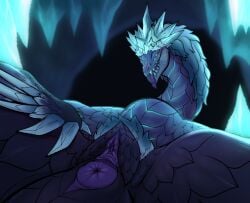 anus auroth_the_winter_wyvern claws dota dragon european_mythology female feral genitals hi_res mythological_creature mythological_scalie mythology nude scales scalie solo teeth tongue valve vulva western_dragon wings wyvern yaboinoir