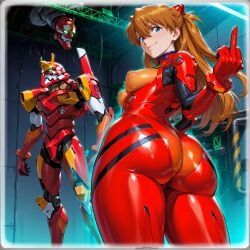 asuka langley sohryu from neon genesis evangelion by ps-ai