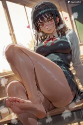1girls absurd_res absurd_resolution absurdres ai_generated curvaceous curvy curvy_female curvy_figure hair hi_res high_quality high_resolution highres sweating sweaty sweaty_ass sweaty_body sweaty_butt thick_ass thick_thighs thighs voluptuous voluptuous_female wide_hips chainsaw_man mitaka_asa yoru_(chainsaw_man) solo solo_female solo_focus female female_focus female_only teasing inviting inviting_to_sex feet feet_up feet_focus foot_fetish foot_play barefoot soles soles_female soles_fetish bare_legs bare_thighs