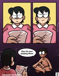 big_breasts big_penis doraemon human_female imminent_incest imminent_sex incest mature_female milf mother mother_and_son promise sammylewdfrog tamako_nobi veiny_penis