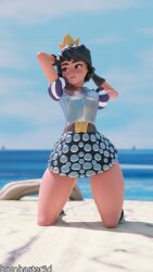 blue princess (clash royale) from clash (series) by bombaster3d