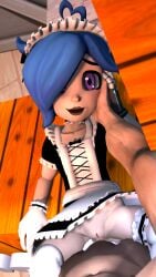 closet_room closet_sex cupping_cheek female gentle gentle_sex love_making maid_uniform male pov_eye_contact pov_male shy shy_expression smg4 squid_fm straight straight_sex tari_(smg4)