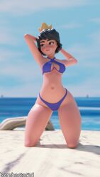 blue princess (clash royale) from clash (series) by bombaster3d