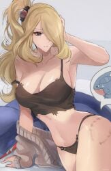 cynthia (pokemon) from game freak by tommy (kingdukeee)