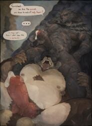 2025 abs absurd_res animal_genitalia animal_penis anthro anthro_on_anthro balls balls_on_face balls_tuft balls_worship bara big_balls big_penis biped blaidd_(elden_ring) bodily_fluids body_worship bruno_(rossciaco) canid canine canine_genitalia canine_penis canis claws dialogue digital_media_(artwork) duo elden_ring english_text erection facial_scar fangs fanofthefurr finger_claws foreskin fromsoftware fur furry gay genital_fluids genital_worship genitals hi_res huge_balls humanoid_genitalia humanoid_penis knot male male/male male_anthro mammal muscular muscular_anthro muscular_male musk musk_cloud mythological_canine mythological_creature mythology nude nude_anthro nude_male open_mouth open_smile pecs penis precum pubes pubic_hair purple_eyes red_penis scar scars_all_over smile speech_bubble sweat sweaty_body sweaty_legs teeth text tongue tongue_out tuft uncircumcised werecanid werecanine werecreature werewolf wolf yaoi