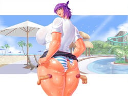 ass ayane_(doa) buttjob censored circle_max dead_or_alive huge_ass looking_back penis rubbing