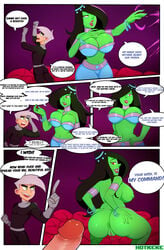 anus armlet ass bedroom_eyes choker comic danny_fenton danny_phantom desiree dialogue erection female femsub full_cleavage genie ghost green_skin hair_over_one_eye hotkeke human index_finger_raised looking_back magic male maledom nude penis pussy silver_hair small_but_hung small_dom_big_sub speech_bubble submissive wet_pussy